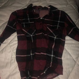 maroon flannel